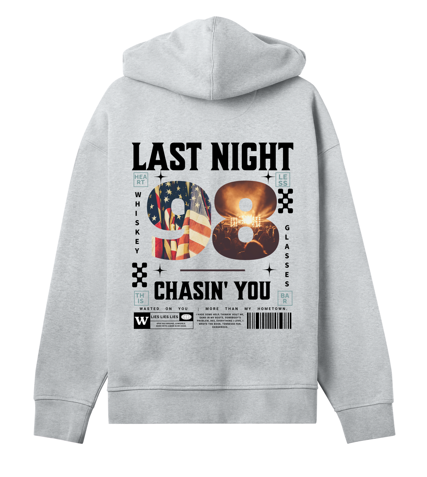 Last Night - Womens Oversized Hoodie