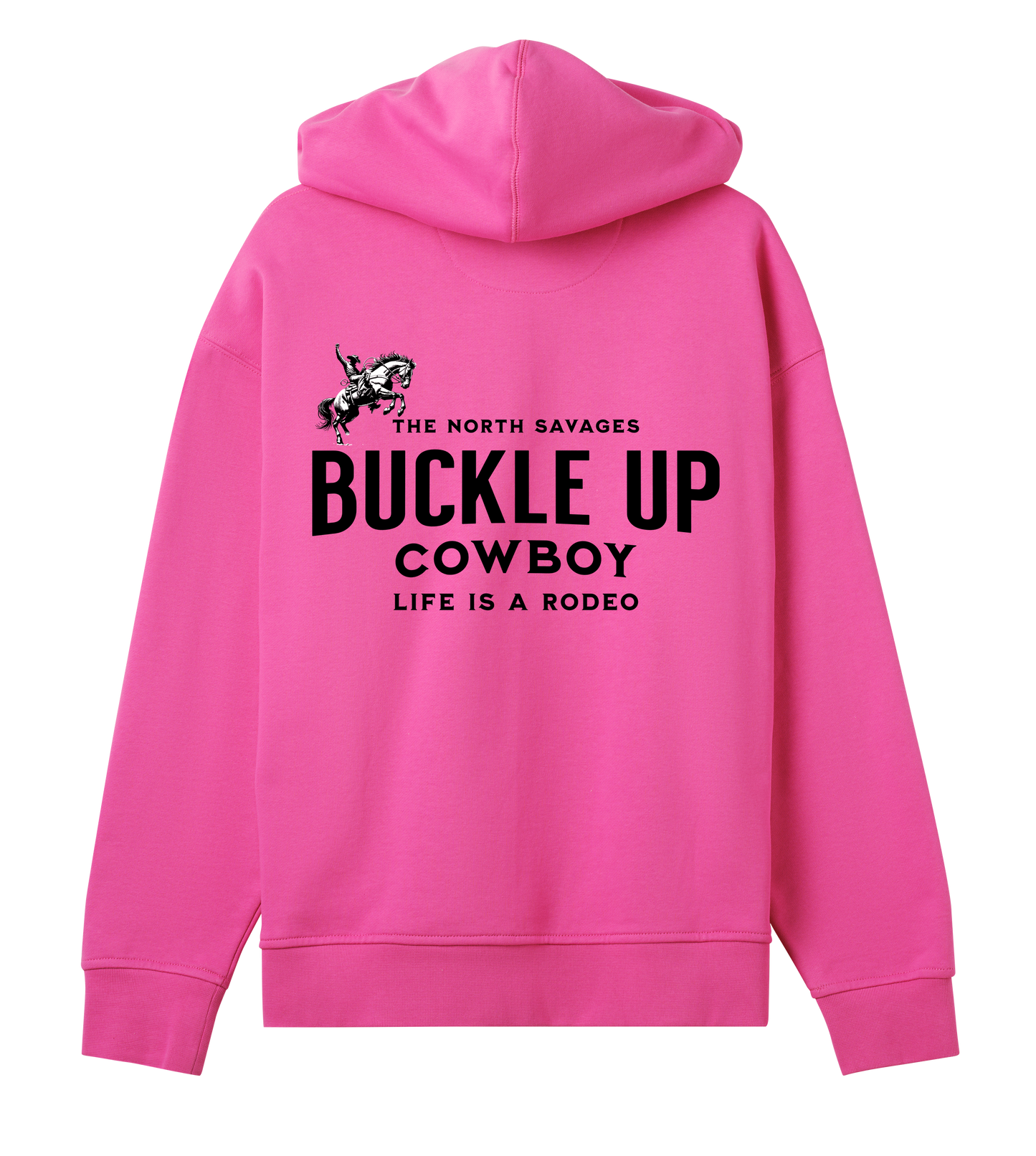 Buckle Up Cowboy - Womens Oversized Hoodie