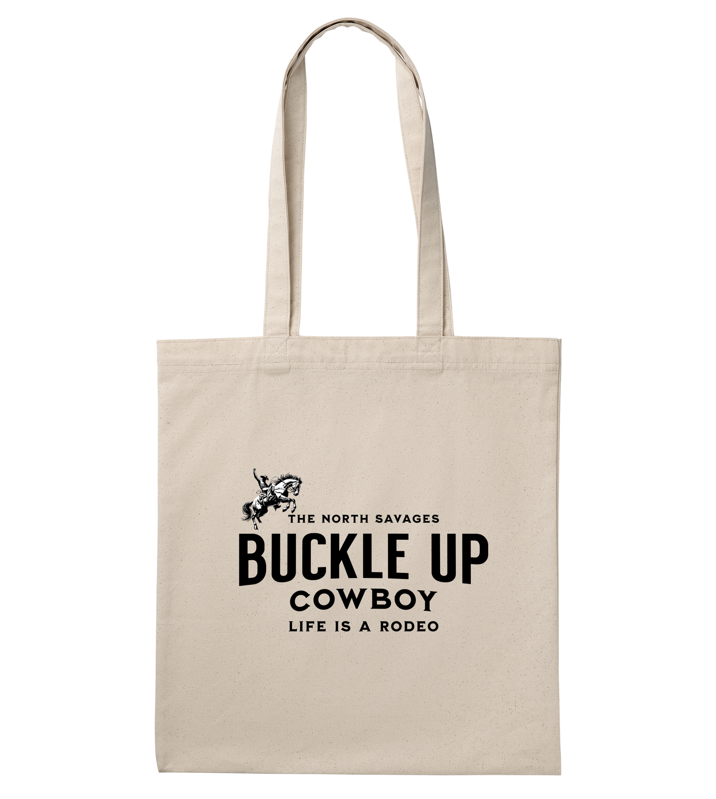 Buckle Up Cowboy - Canvas Tote