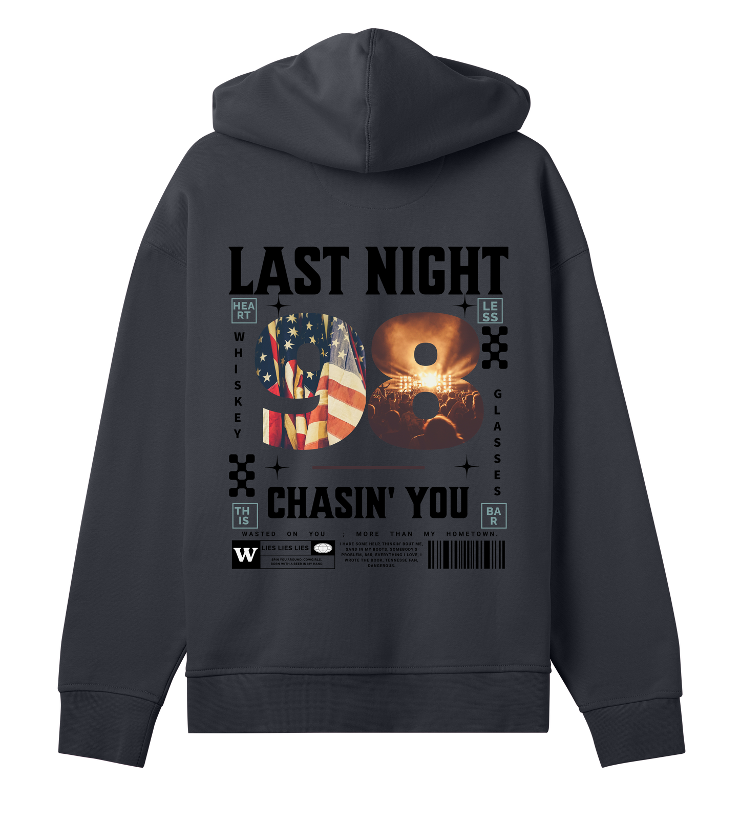 Last Night - Womens Oversized Hoodie