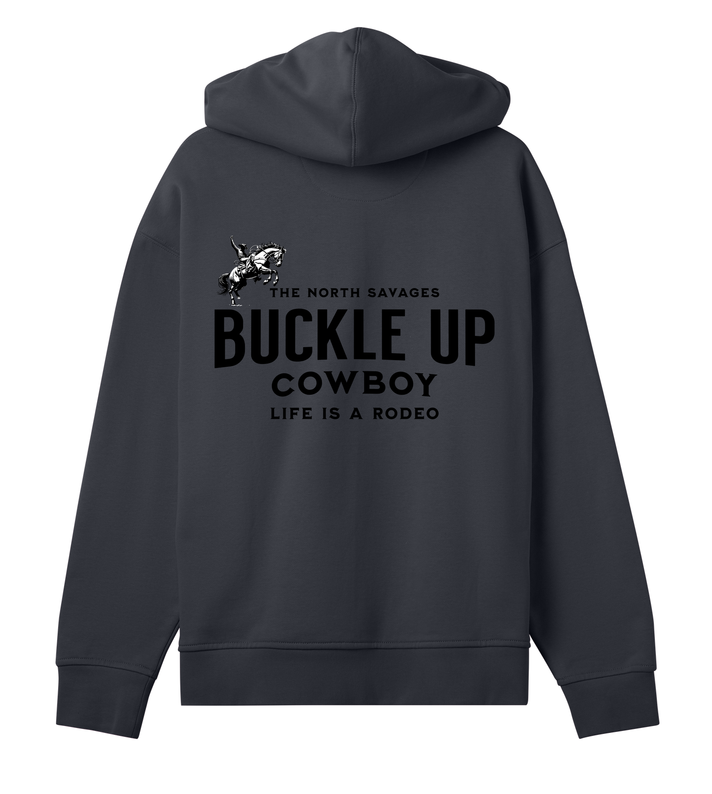 Buckle Up Cowboy - Womens Oversized Hoodie