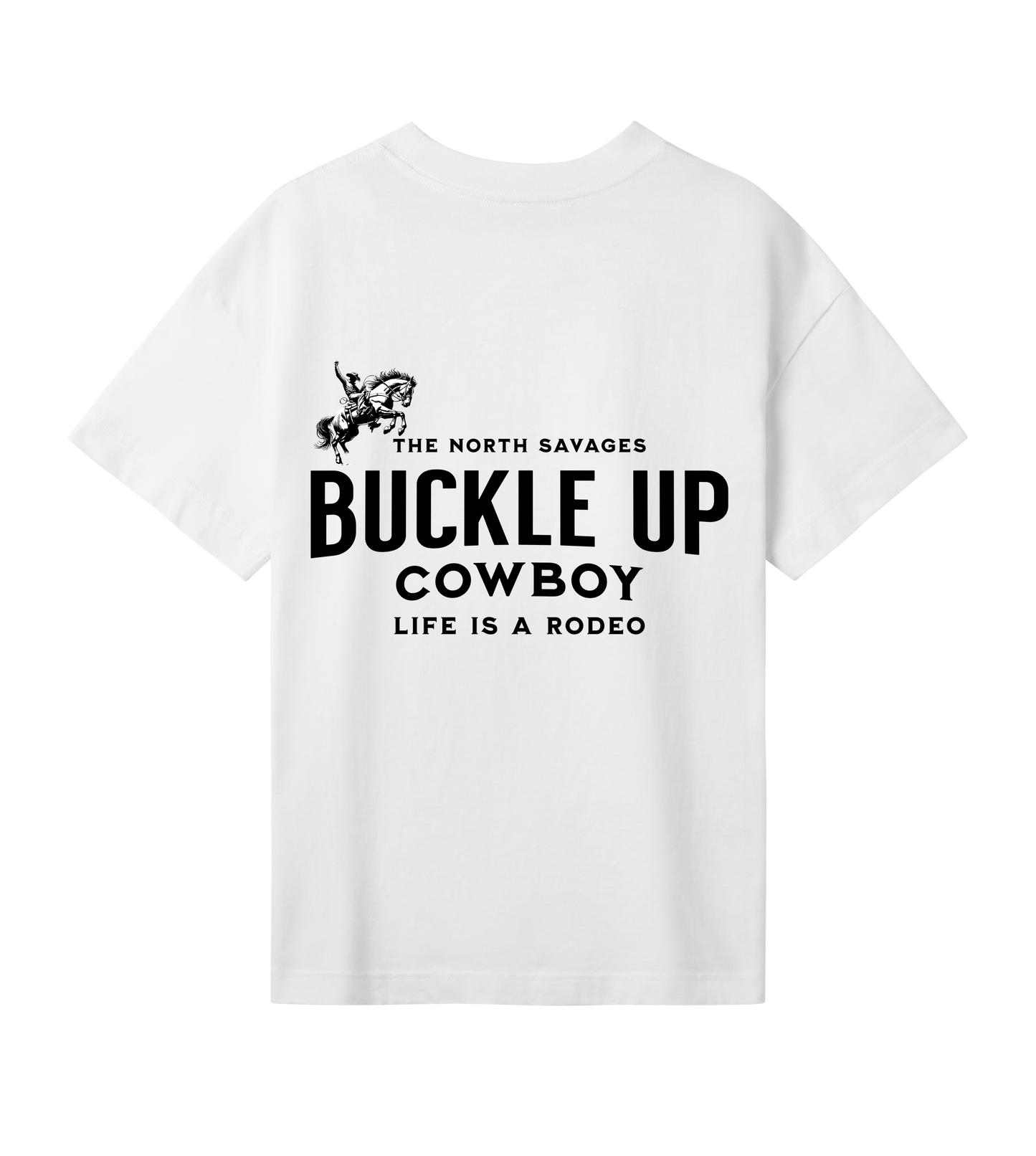 Buckle Up Cowboy - Womens Oversized Tee